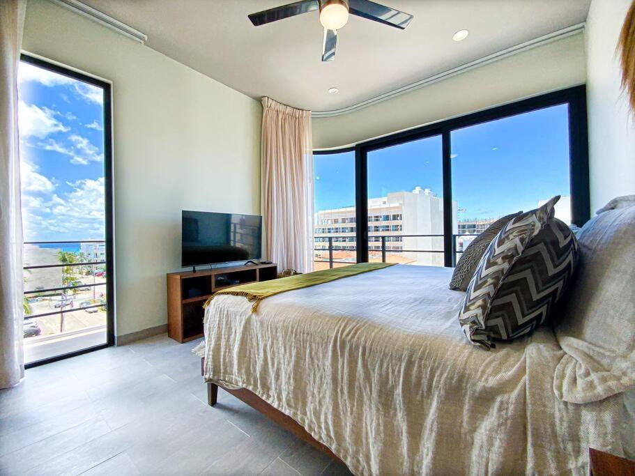 Beautiful + Luxury + Ocean View + Pool Daire Playa del Carmen Dış mekan fotoğraf